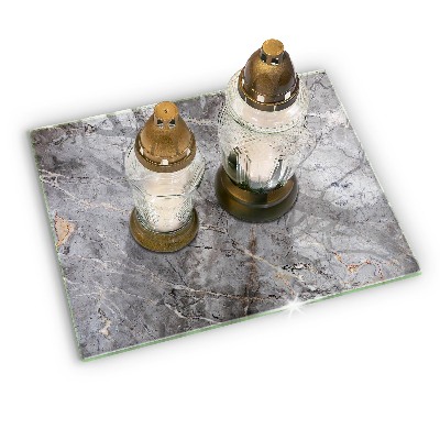 Posavaso de cristal para velas funerarias Textura de piedra