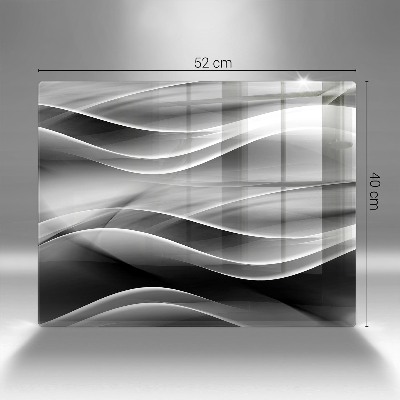 Posavaso de cristal para velas funerarias Líneas suaves abstractas