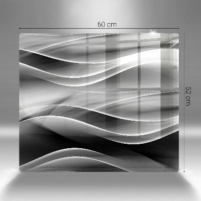 Posavaso de cristal para velas funerarias Líneas suaves abstractas