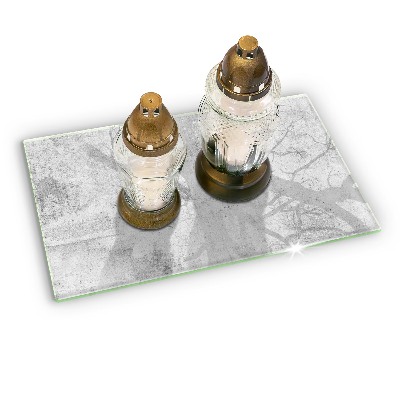 Posavaso de cristal para velas funerarias Textura de hormigón