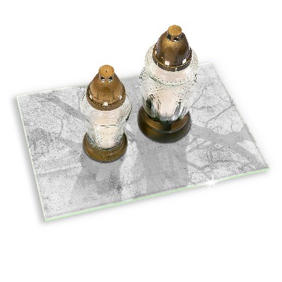 Posavaso de cristal para velas funerarias Textura de hormigón