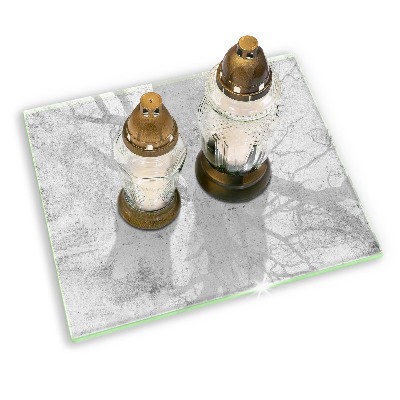 Posavaso de cristal para velas funerarias Textura de hormigón