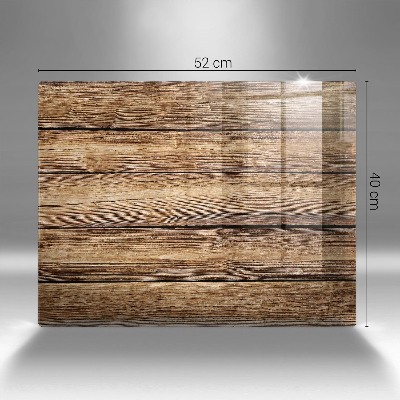 Posavaso de cristal para velas funerarias Tablas con textura de madera