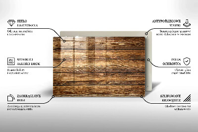 Posavaso de cristal para velas funerarias Tablas con textura de madera