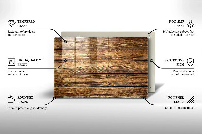 Posavaso de cristal para velas funerarias Tablas con textura de madera
