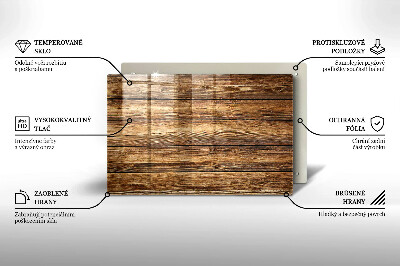 Posavaso de cristal para velas funerarias Tablas con textura de madera