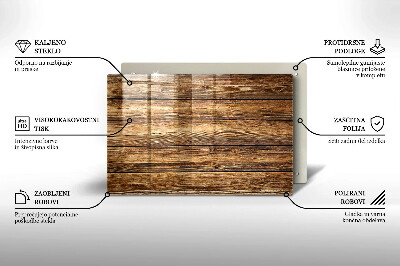 Posavaso de cristal para velas funerarias Tablas con textura de madera