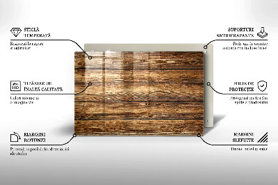 Posavaso de cristal para velas funerarias Tablas con textura de madera