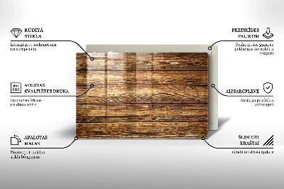 Posavaso de cristal para velas funerarias Tablas con textura de madera