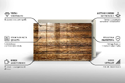 Posavaso de cristal para velas funerarias Tablas con textura de madera