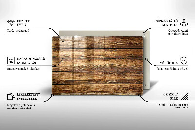 Posavaso de cristal para velas funerarias Tablas con textura de madera