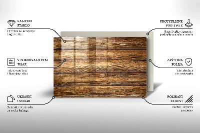 Posavaso de cristal para velas funerarias Tablas con textura de madera