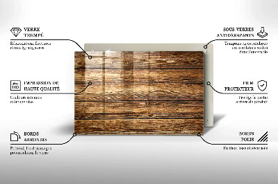 Posavaso de cristal para velas funerarias Tablas con textura de madera