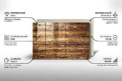 Posavaso de cristal para velas funerarias Tablas con textura de madera
