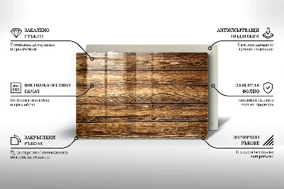 Posavaso de cristal para velas funerarias Tablas con textura de madera