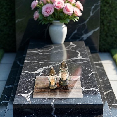 Posavaso de cristal para velas funerarias Tablas con textura de madera