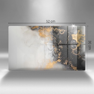Posavaso de cristal para velas funerarias Abstracción con oro