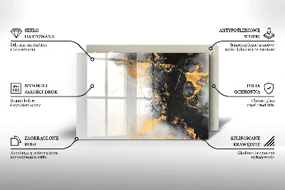 Posavaso de cristal para velas funerarias Abstracción con oro