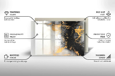 Posavaso de cristal para velas funerarias Abstracción con oro