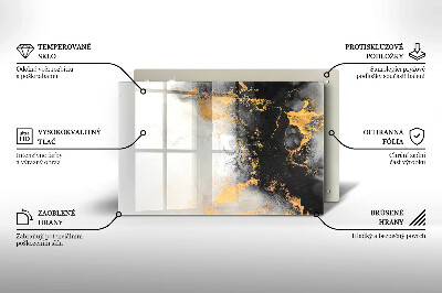 Posavaso de cristal para velas funerarias Abstracción con oro