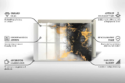 Posavaso de cristal para velas funerarias Abstracción con oro