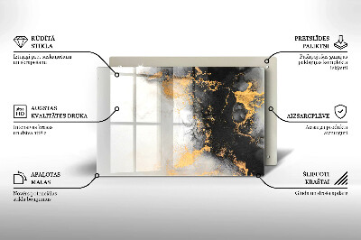 Posavaso de cristal para velas funerarias Abstracción con oro