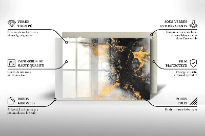 Posavaso de cristal para velas funerarias Abstracción con oro