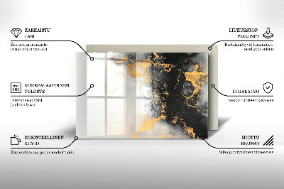Posavaso de cristal para velas funerarias Abstracción con oro