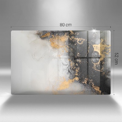 Posavaso de cristal para velas funerarias Abstracción con oro