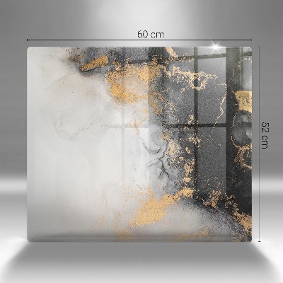 Posavaso de cristal para velas funerarias Abstracción con oro