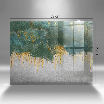 Posavaso de cristal para velas funerarias Abstracción con oro