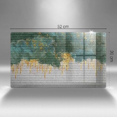 Posavaso de cristal para velas funerarias Abstracción con oro