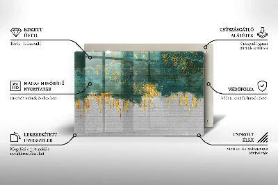 Posavaso de cristal para velas funerarias Abstracción con oro