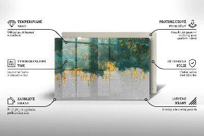 Posavaso de cristal para velas funerarias Abstracción con oro