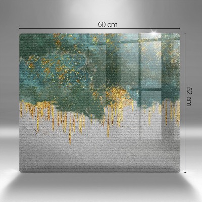 Posavaso de cristal para velas funerarias Abstracción con oro