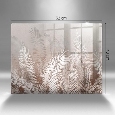 Posavaso de cristal para velas funerarias Vegetación boho hojas
