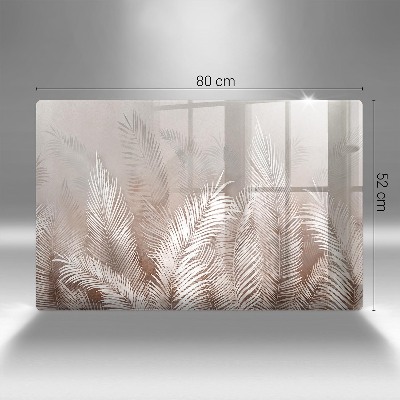 Posavaso de cristal para velas funerarias Vegetación boho hojas