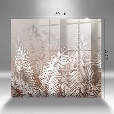 Posavaso de cristal para velas funerarias Vegetación boho hojas