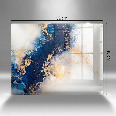 Posavaso de cristal para velas funerarias Abstracción con azul