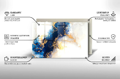 Posavaso de cristal para velas funerarias Abstracción con azul