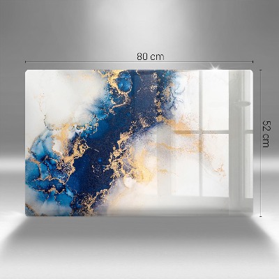 Posavaso de cristal para velas funerarias Abstracción con azul