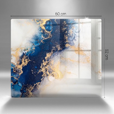 Posavaso de cristal para velas funerarias Abstracción con azul