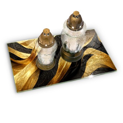 Posavaso de cristal para velas funerarias Elegante abstracción
