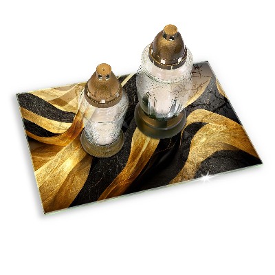 Posavaso de cristal para velas funerarias Elegante abstracción