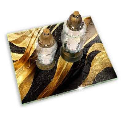Posavaso de cristal para velas funerarias Elegante abstracción