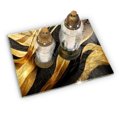 Posavaso de cristal para velas funerarias Elegante abstracción