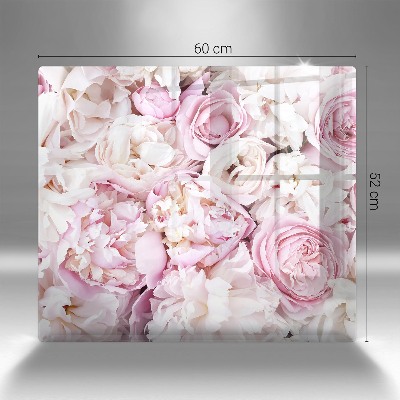 Posavaso de cristal para velas funerarias Ramo de peonías