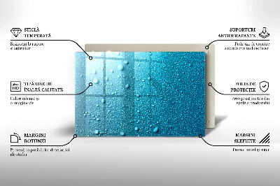 Posavaso de cristal para velas funerarias Gotas de agua