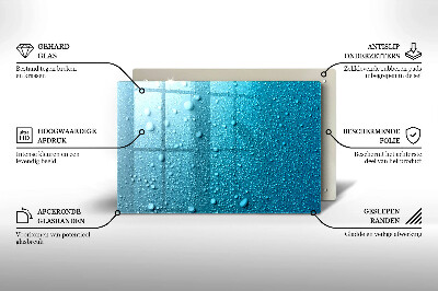 Posavaso de cristal para velas funerarias Gotas de agua