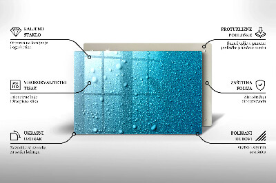 Posavaso de cristal para velas funerarias Gotas de agua